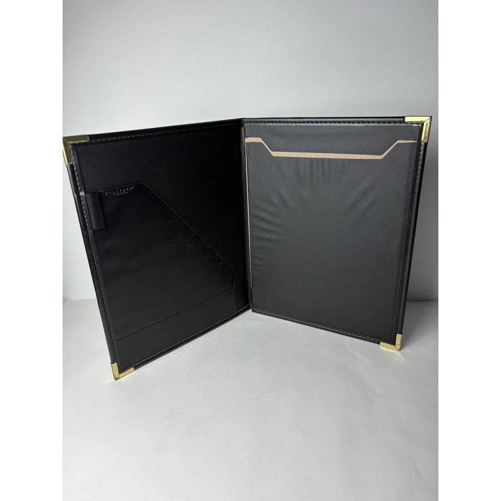 Stafford Black Leather Portfolio Organizer Business Document Holder Made‎ in USA